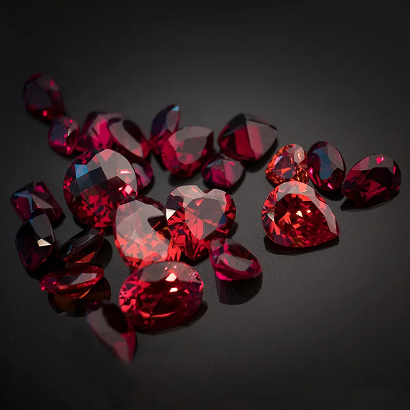 Red colored ruby gems to pick for a precious jewelry