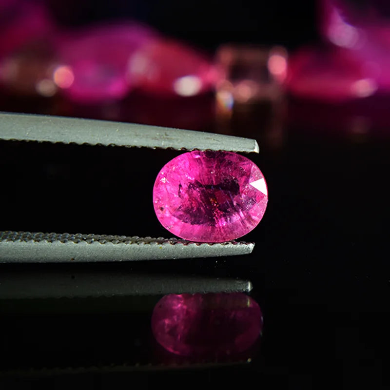 Spinel gemstone in pink color