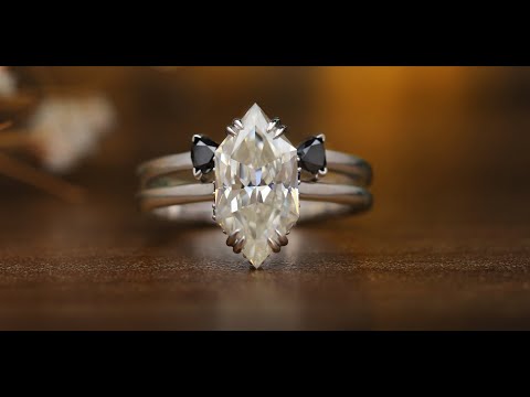 3 Carat Marquise Moissanite Ring