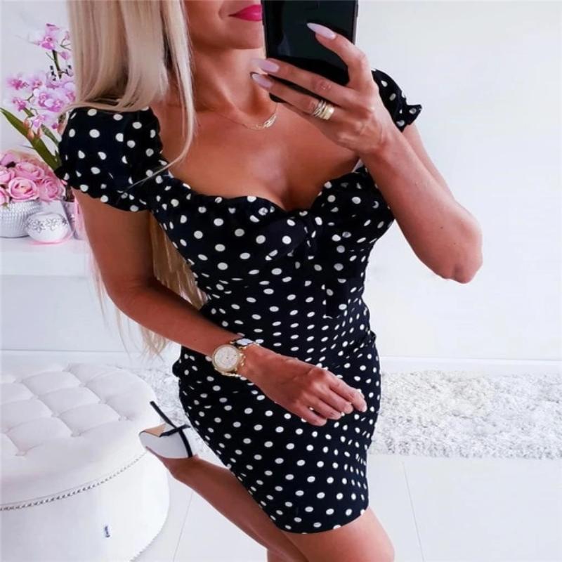 boho polka dot dress