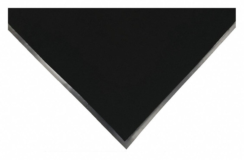 Condor Indoor Entrance Mat, 6 ft L, 4 ft W, 3/8 in Thick, Rectangle, Black - 49Y286