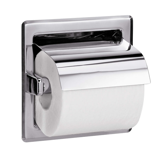 ASI 7402-HB Recessed Toilet Paper Holder with Hood, Bright Finish