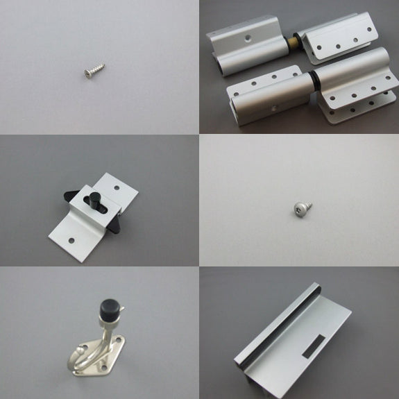 Restroom Stall Stainless Steel Door Hardware Kit, Left Hinge, Out Swing,  SD2-LH, Bathroom Stall Compartments