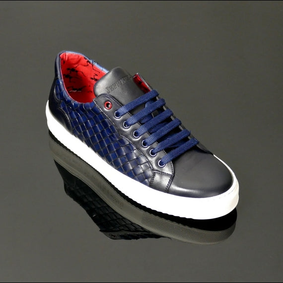 Jeffery West K354 Weave Sneaker - Navy 