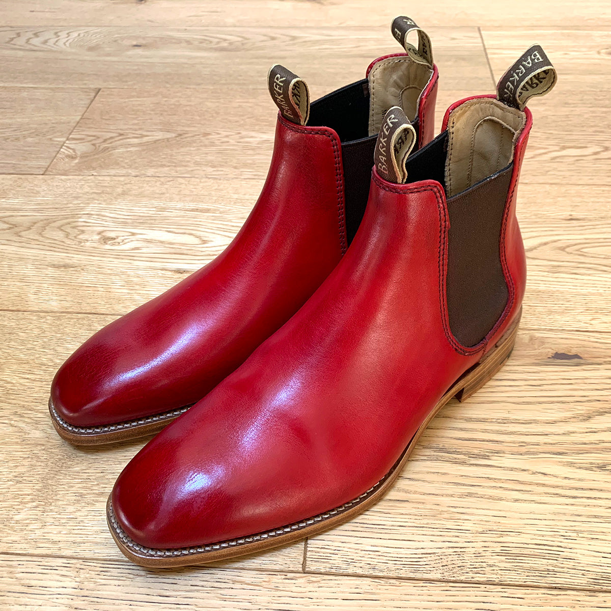 Barker Mansfield Chelsea Boots - Red 