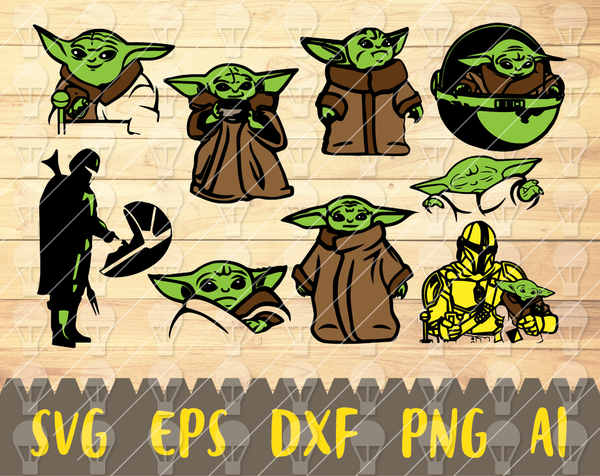 Download Baby Yoda Mandalorian Bundle Baby Yoda Svg The Child Svg Mandaloria Custom Designs