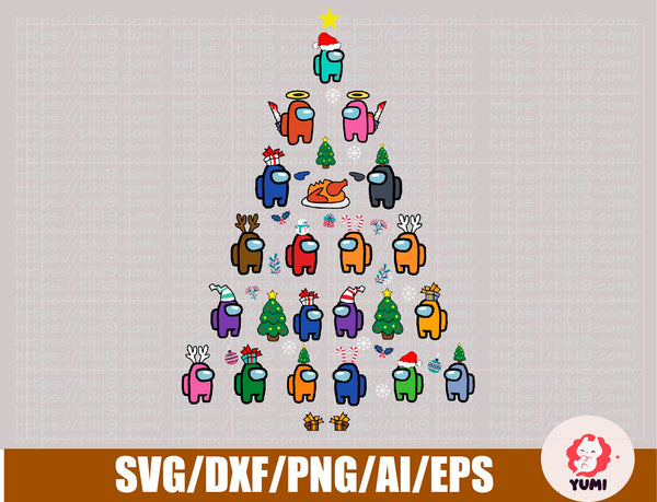 Download Among Us Christmas Tree Svg Among Us Bundle Cut Files Gamer Merry Xm Custom Designs