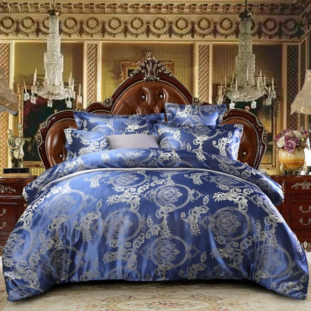 Luxury Jacquard Bedding Set King Size Duvet Cover Bed Linen Queen