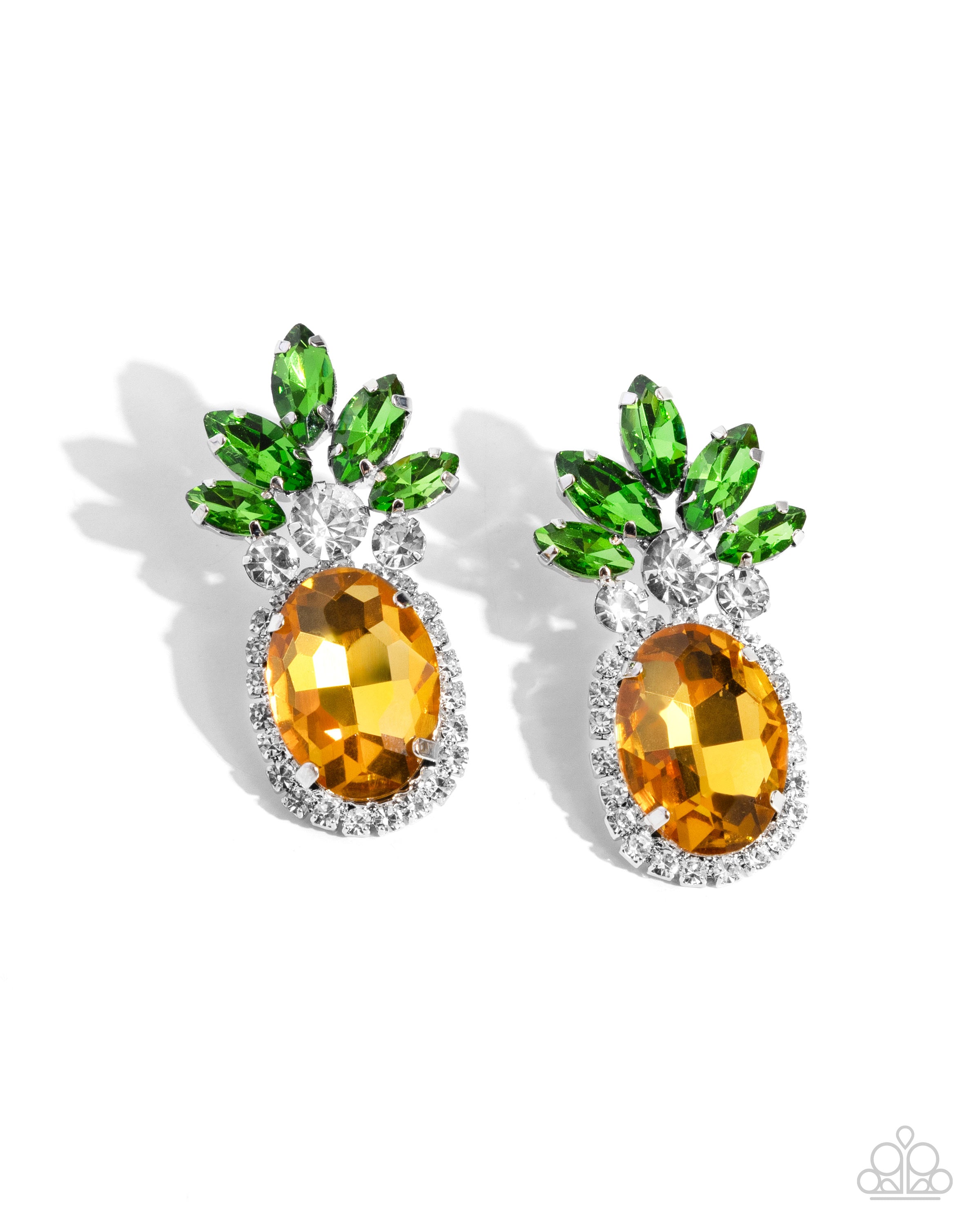 Prismatic Pineapple - Yellow - Paparazzi Accessories- Earring