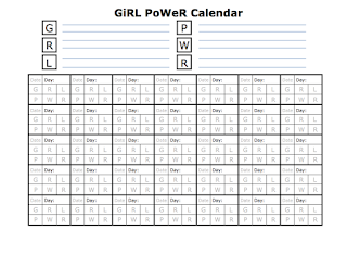 Girl Power Calendar