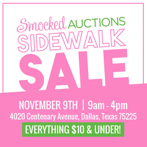Smocked Auctions Sidewalk Sale