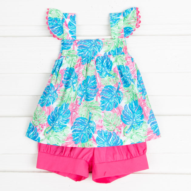 Palm Print Amy Short Set – Smocked Auctions