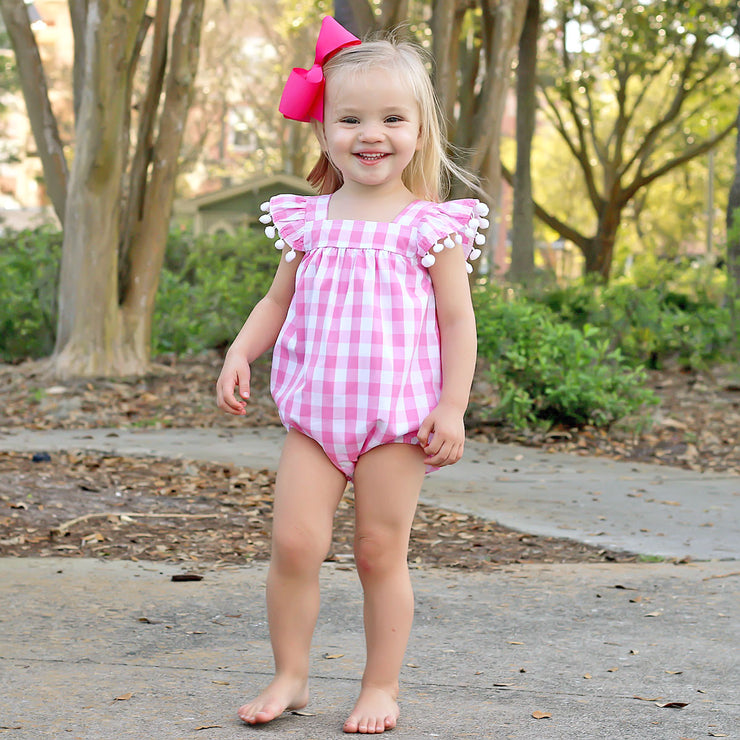 Pink Check Poppy Bubble – Smocked Auctions