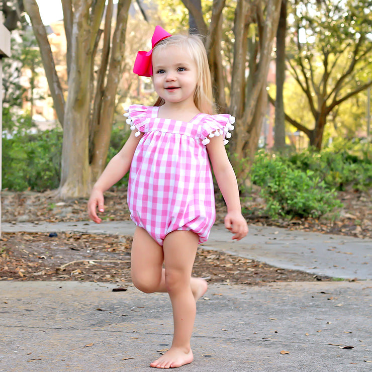 Pink Check Poppy Bubble – Smocked Auctions
