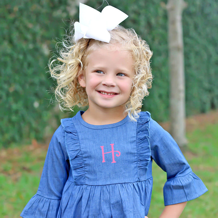 Olivia Dress Chambray – Smocked Auctions