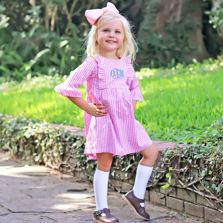 Pink Gingham Olivia Dress – Smocked Auctions