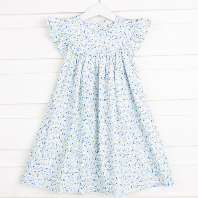 Blue Tiny Floral Lucy Dress – Smocked Auctions