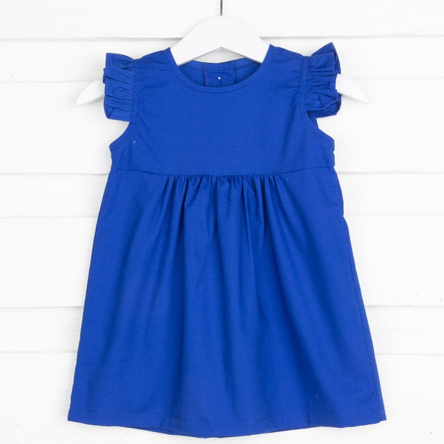 Solid Anna Dress Royal Blue – Smocked Auctions