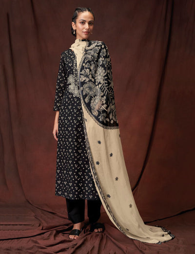 Ganga Fashions Rafqa S2131 wool Pashmina 4pcs Suit full Set