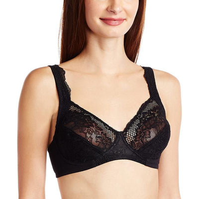Buy LOVABLE Women Cotton Non-Padded Wire-Free with Lace Styling and  Adjustable Straps Full Coverage Bra (Navy Blue & Pink_Size-32B) (Pack of 2)  - ADL-The 1 at