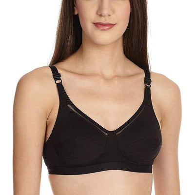 Groversons Paris Beauty Cotton Full Coverage Candy Black Bra – Stilento