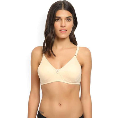 Buy LOVABLE Women Solid Polycotton Lightly Padded Non Wired 3/4 Coverage Bra  (E.Blue_Size_ 32B)- LE 224 at