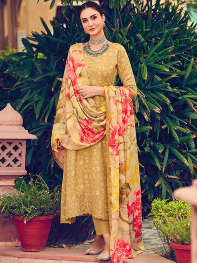 Shop Unstitched Winter Woolen Pashmina Suits for ladies Online