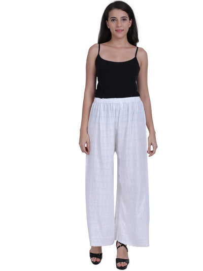 Buy Style Pitara Women/Girls Casual Rayon Palazzo Plain Pants Pack of 3  (Black, White, Blue)- Free Size (28 Size to 36 Size) at