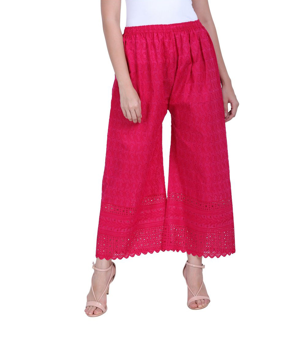 Chikankari palazzo pants - NAVYA Fashion Boutique