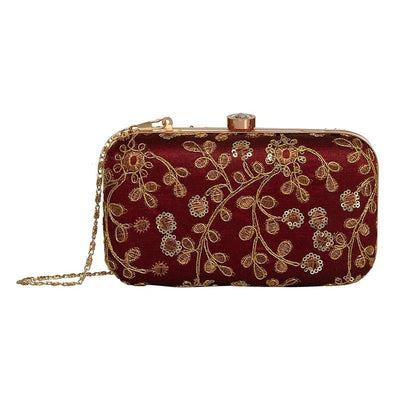 Women's Partywear Clutch Bag With Handle