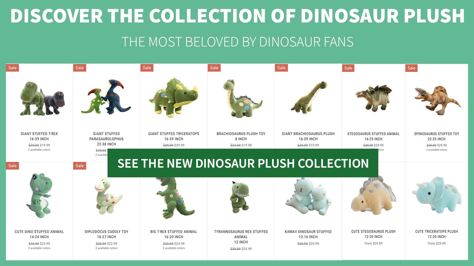dinosaur plush collection