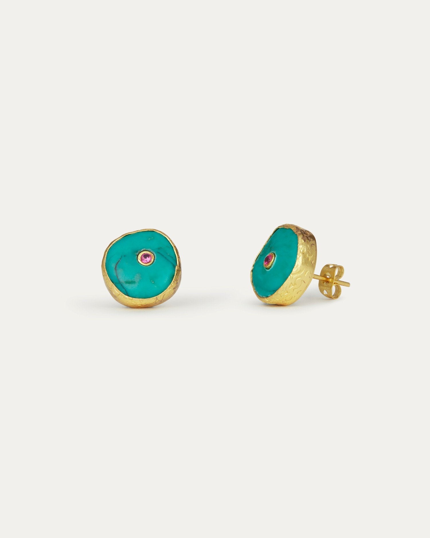 Sleeping Beauty Turquoise Stud Earrings | Made In Earth US