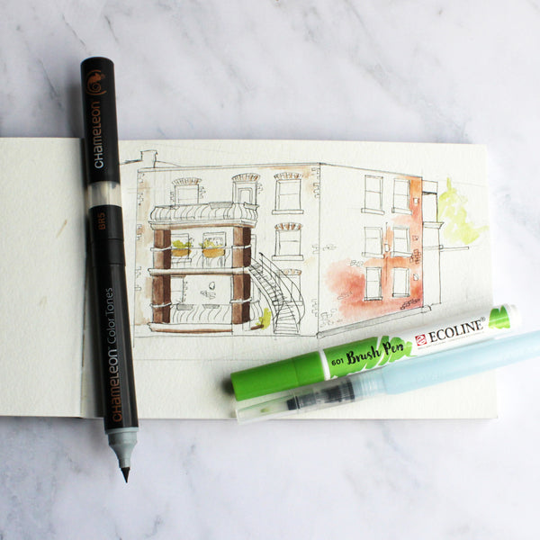 D1 Urban sketching: Drawing my art supplies. : r/learntodraw