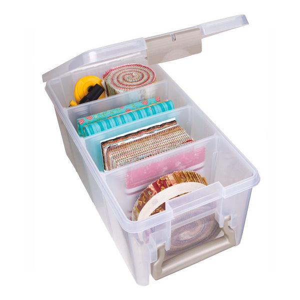 Clear Plastic Storage Box With Flap Lid, Multipurpose Craft Organizers And Storage  Box Art Supply Storage Organizer Plastic Sewing Box For Pencils Markers  Notebooks A4 Files