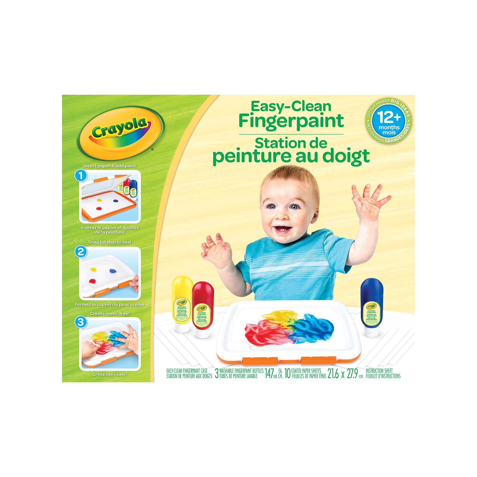 Kit peinture pour bébé lavable - YOSOO - 12 couleurs - 42 modèles