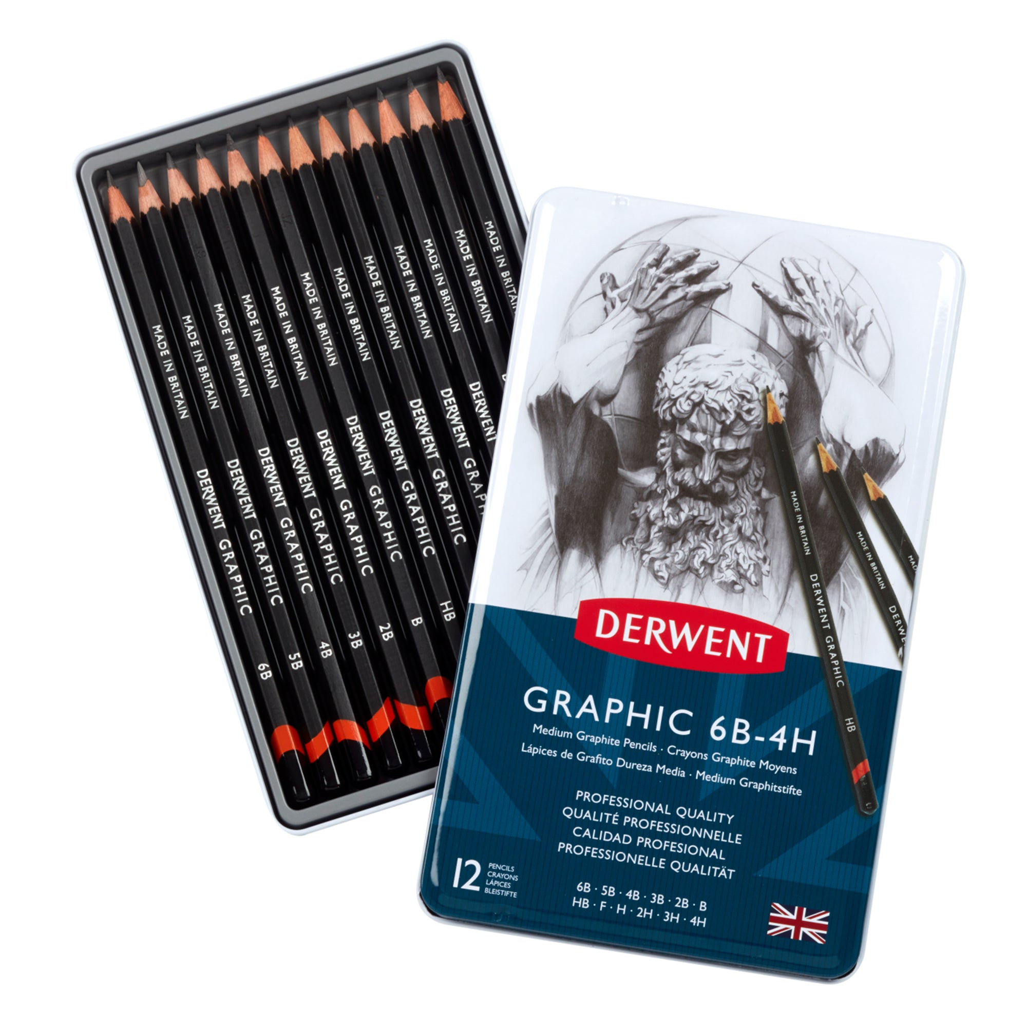 Crayon fusain Derwent Charcoal 10 pièces - Derwent référence DW2300675