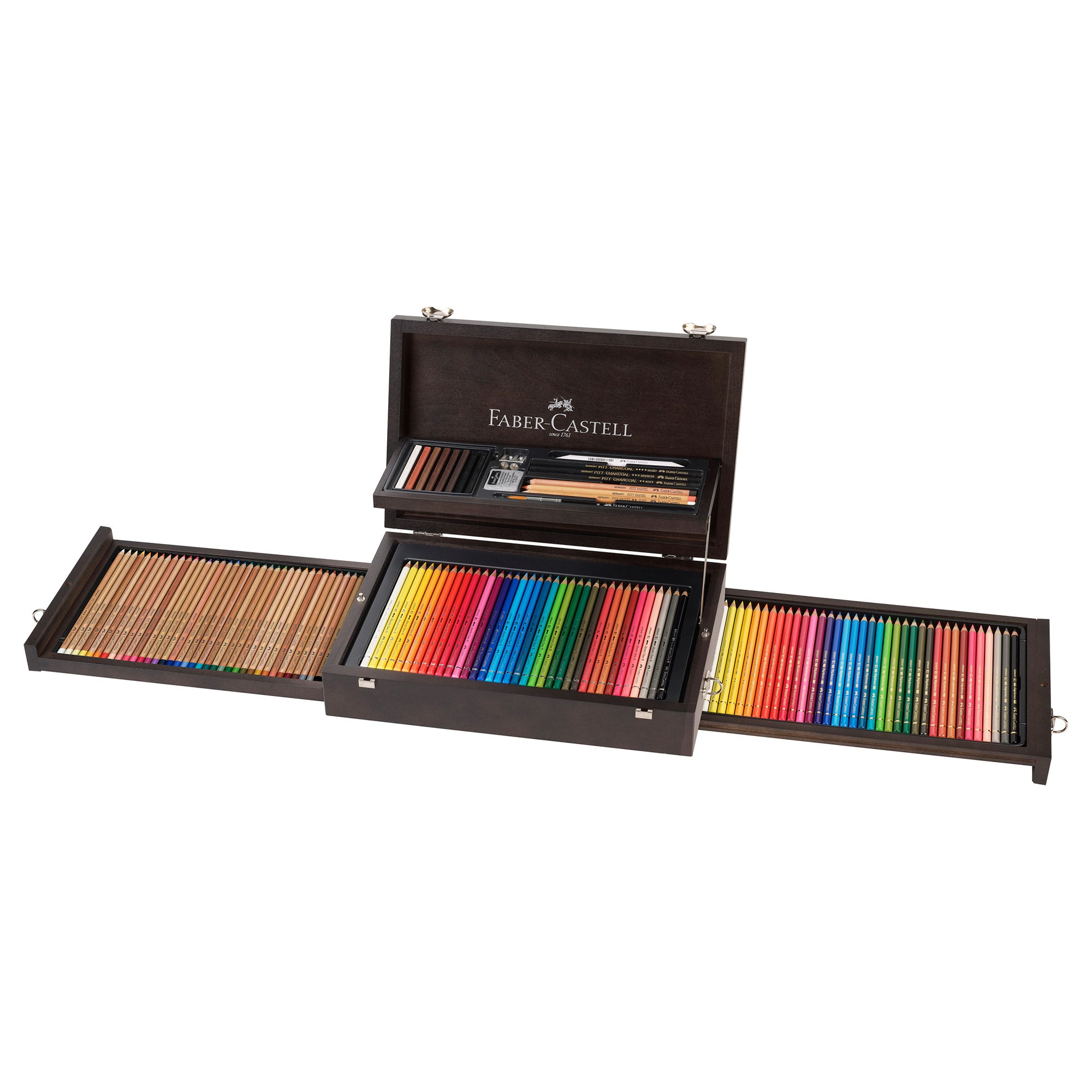 Crayons colorés Faber-Castell Black Edition - 12 unités, bois noir et noyau  super doux, crayons de couleur de qualité professionnelle pour la