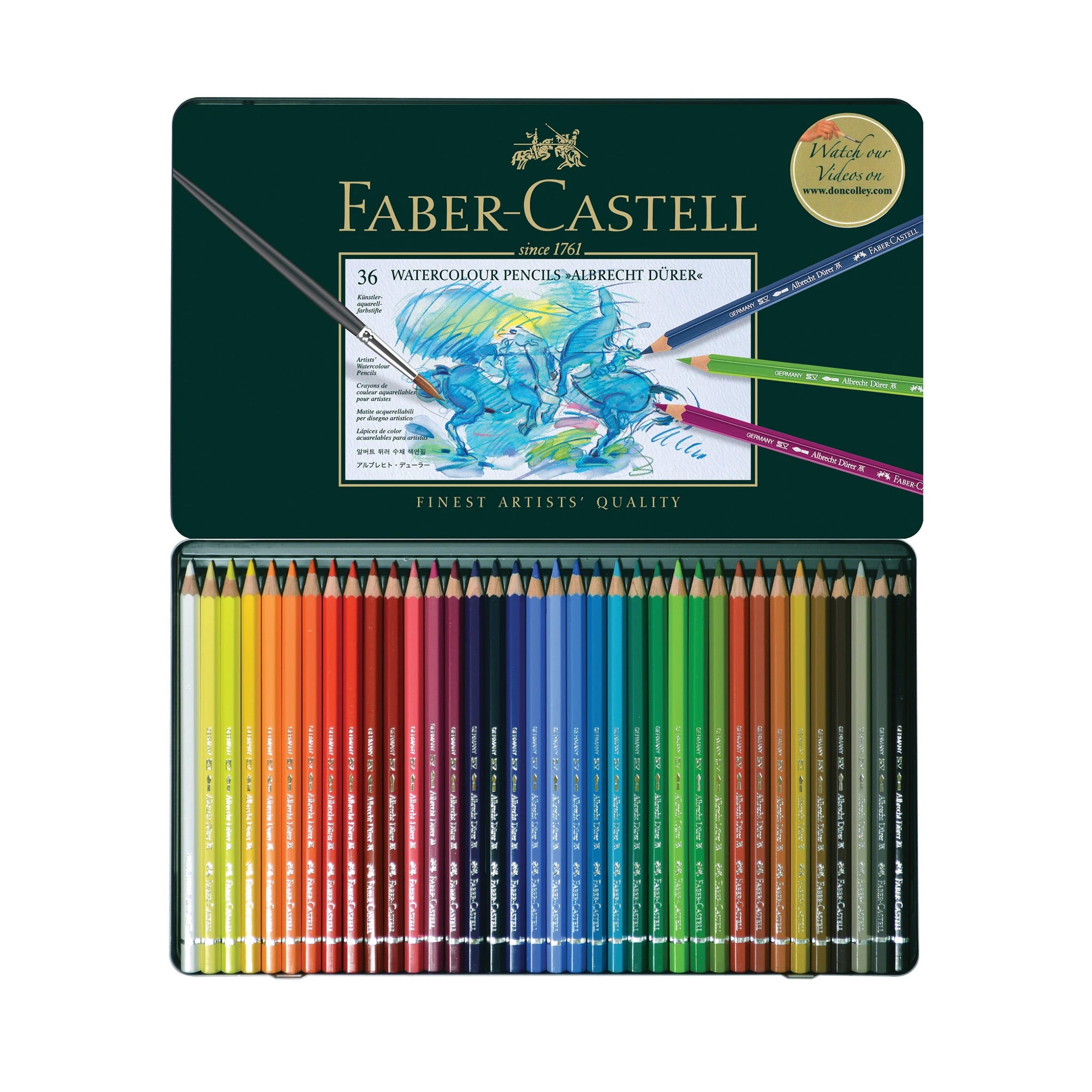 Pinturale Arts 18 Crayons Aquarellables, Crayon de Couleur Aquarellables  Intenses, Crayon Aquarellable Pour Artistes et Illustrateurs, Organisés  dans un Étui Élégant