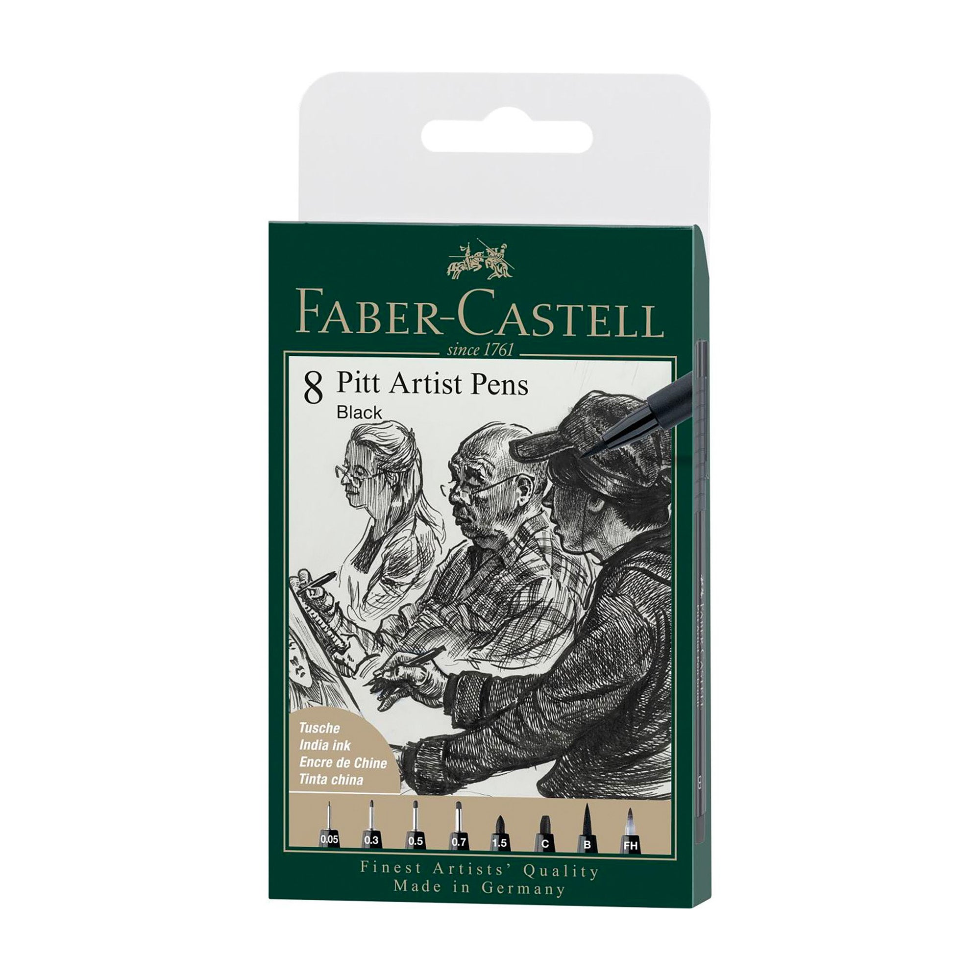 Faber Castell Pitt Artist Pen Black 4pack