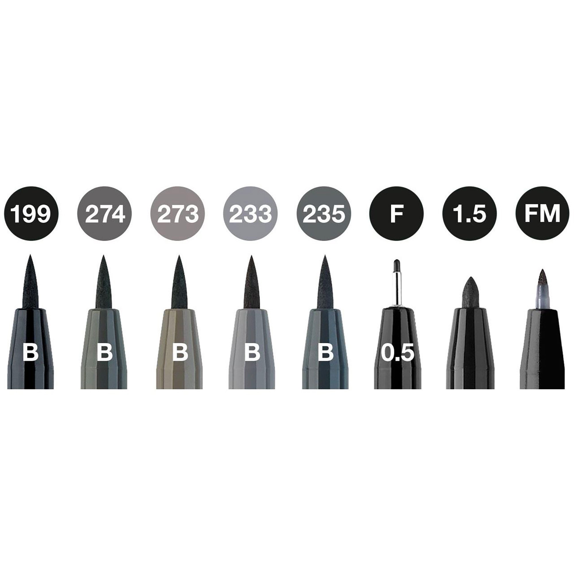 Faber-Castell Pitt Calligraphy Pens Chisel Tip, 2.5mm, Black, 3-Pack