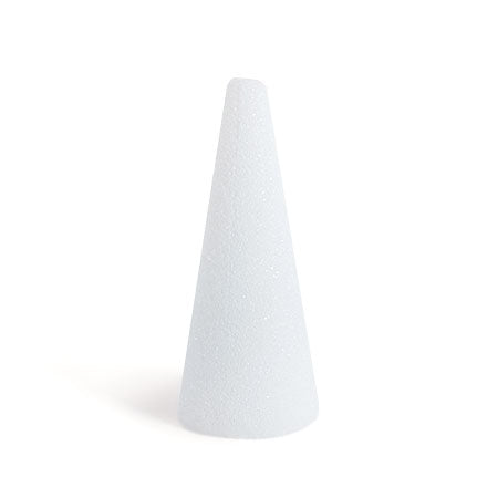 Floracraft, Styrofoam Cone, 4 x 12 Inches, White, Pack of 1
