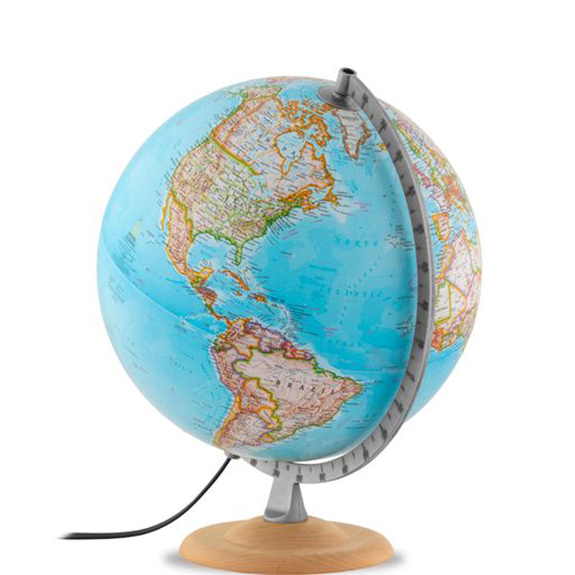 Globe terrestre lumineux Neon Classic - Lampe globe terrestre bleu  classique