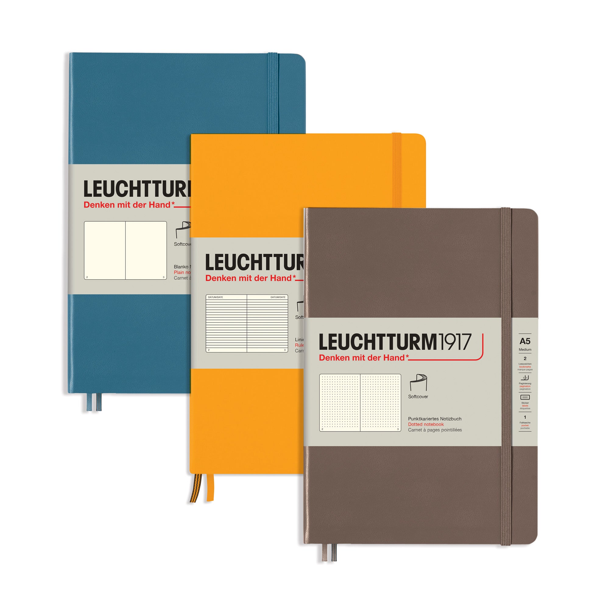 Carnet Leuchtturm1917 rigide 14,5 x 21 cm A5 249p Bullet Journal (A5)  Émeraude pointillé