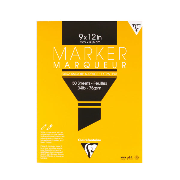 Borden & Riley 100S Marker Paper Pad, 14 x 17 50 Sheets/Pad 