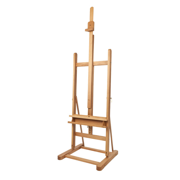 U.S. Art Supply 16 inch Mini Tabletop Wooden H-Frame Studio Easel - Artists Adjustable Beechwood Painting and Display Easel