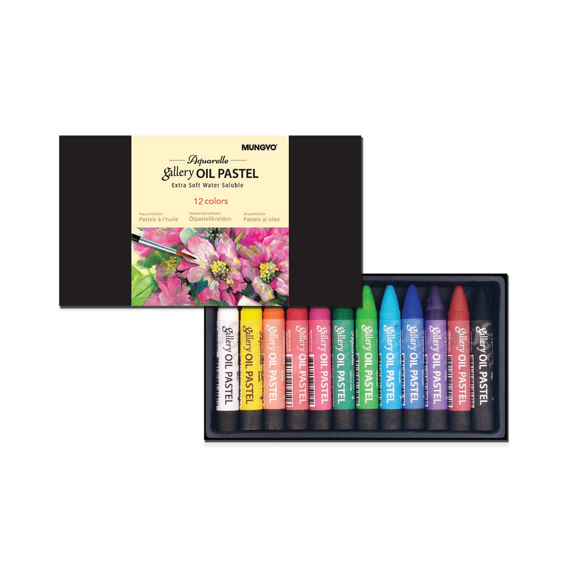 Mungyo Gallery Soft Oil Pastels Set of 12 - Fluorescent Colors