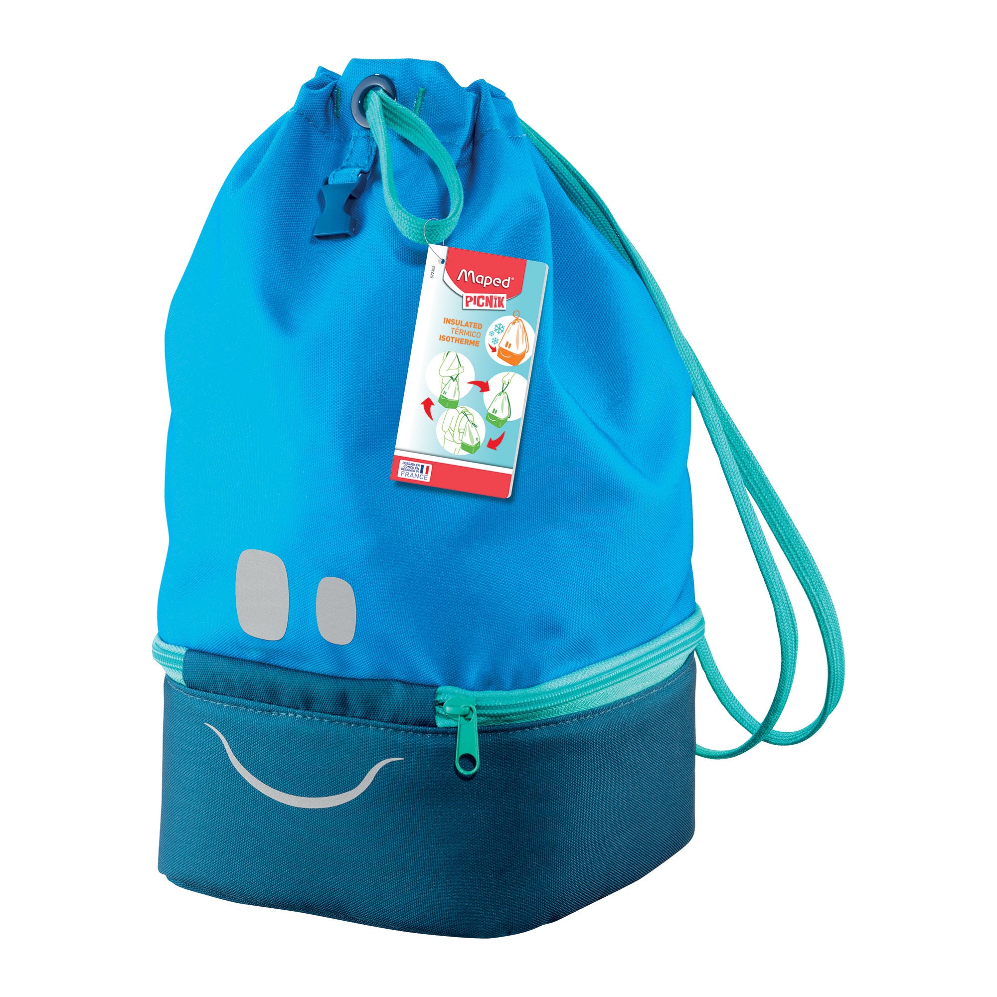 Minerva: Roll top insulated lunch bag – oak blue designs