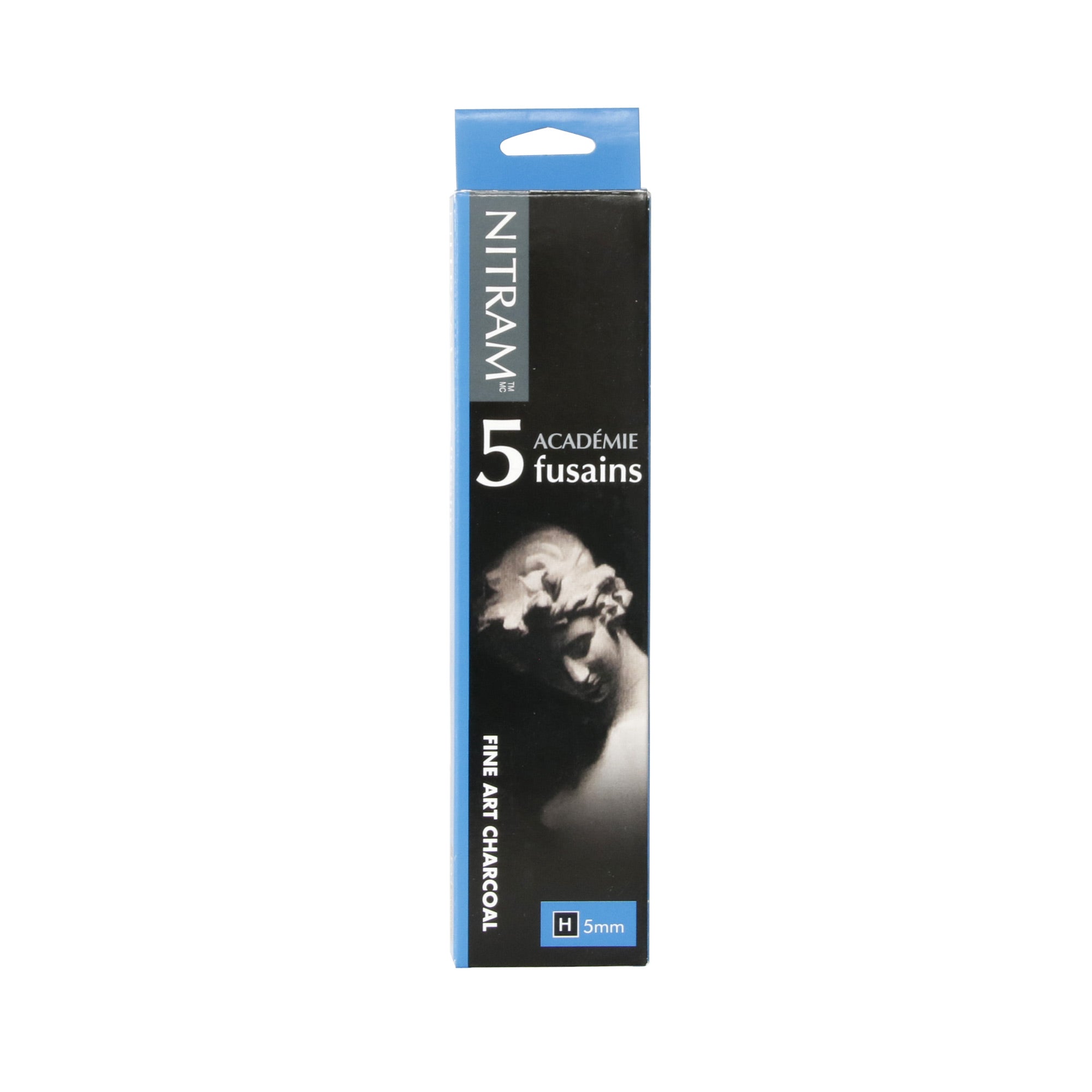 Nitram Fine Art Charcoal 6mm Small Soft Round Sticks 5-pack