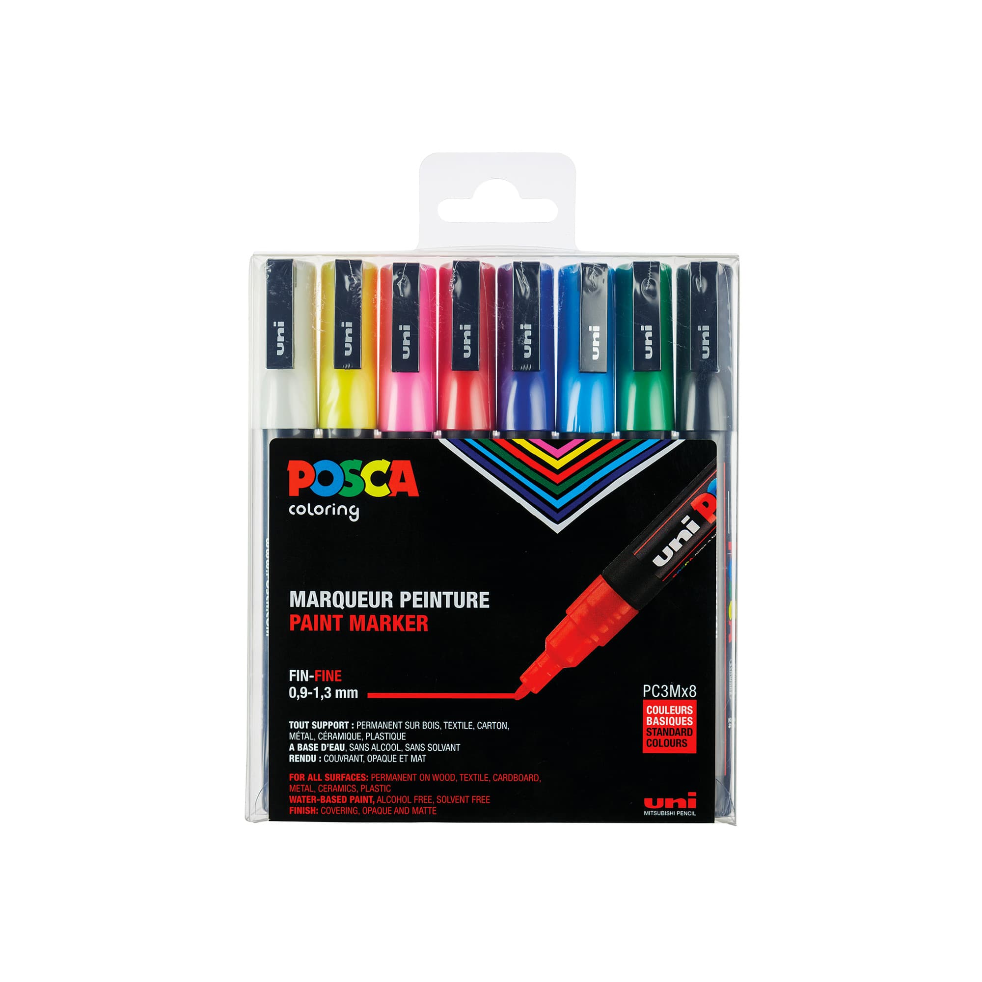 Posca - Marqueur peinture pointe extra fine - noir