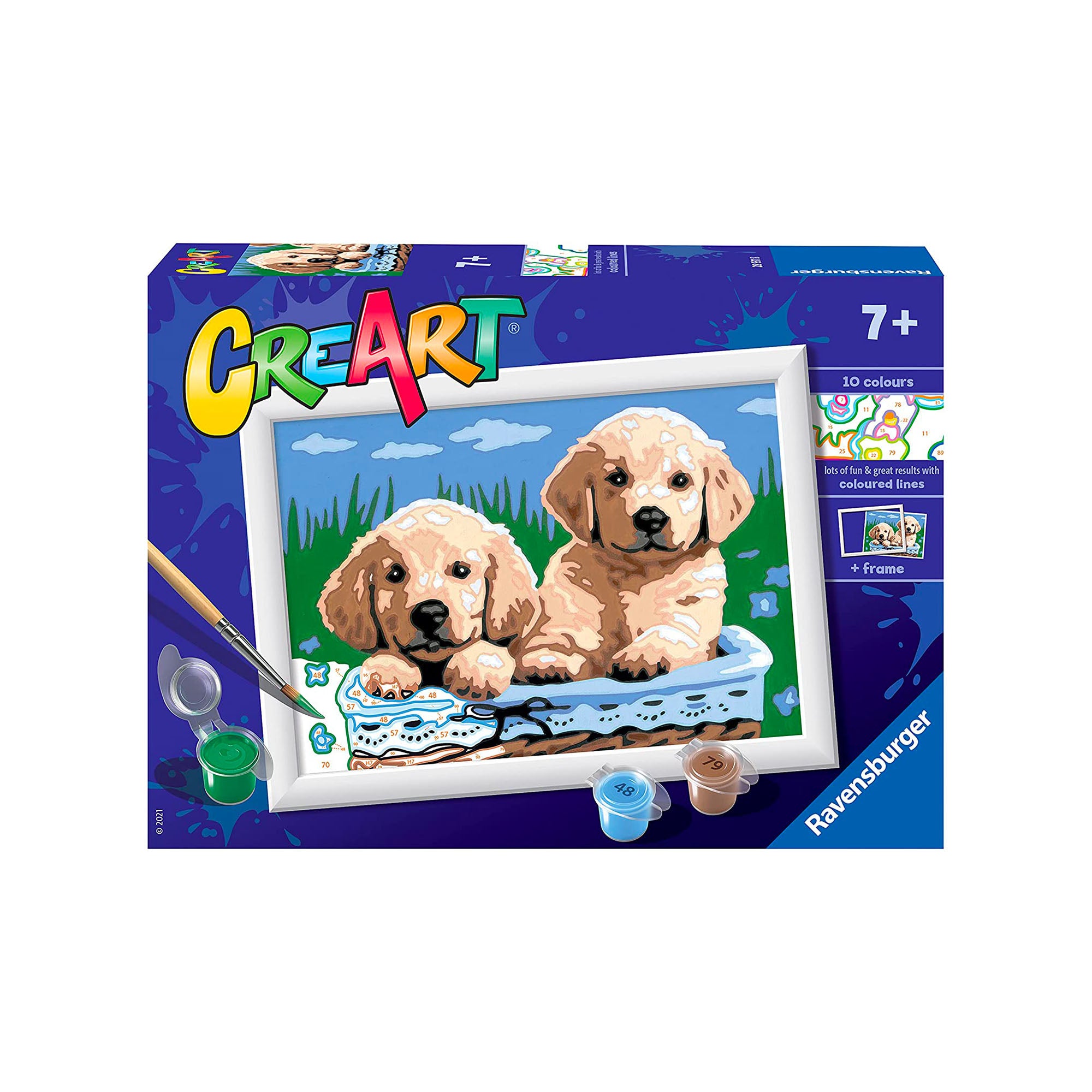 Kit peinture par numéro pour enfant CreArt - chien et chat